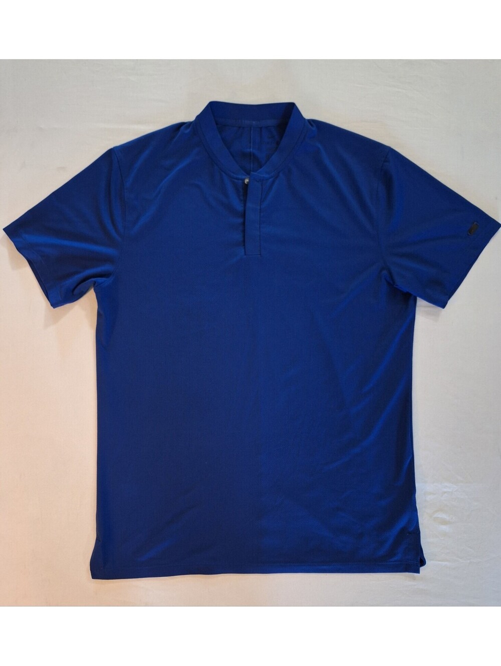 NIKE Tiger Woods Blade Polo Shirt Men’s Medium Performance Golf Pullover Blue